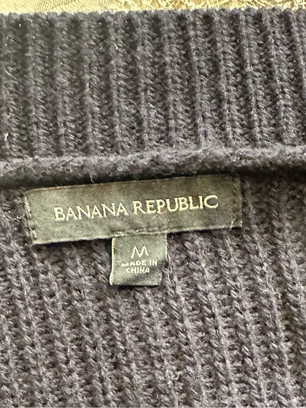 Banana Republic Black Ribbed Button-Front Cardigan Medium - Picture 6 of 9